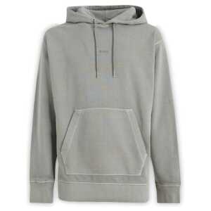 Hugo Boss Elegant Grey Cotton Hooded Sweatshirt