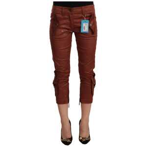 Just Cavalli Elegant Cropped Mid Waist Cotton Pants