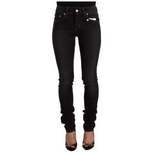 GF Ferre Chic Slim-Fit Black Washed Jeans
