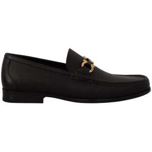 Salvatore Ferragamo Elegant Black Calf Leather Loafers