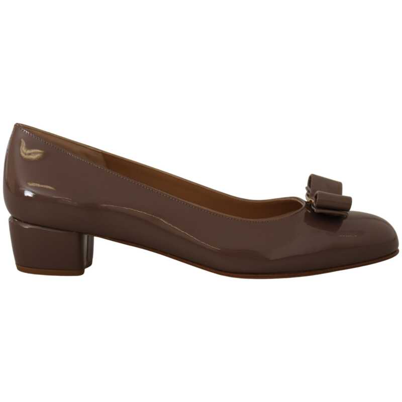 Salvatore Ferragamo Elegant Caraway Brown Pumps with Vara Bow, theFeinheit