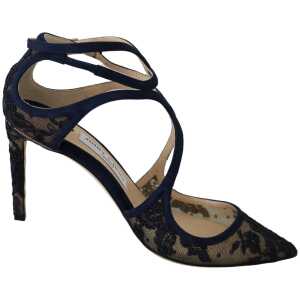 Jimmy Choo Navy Lancer Leather Pumps Elegance Unleashed