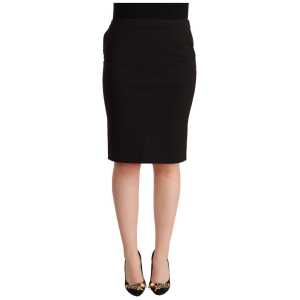 GF Ferre Sleek Black Pencil Skirt Knee Length