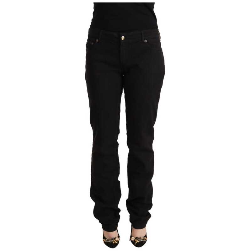 Just Cavalli Sleek Mid-Waist Slim Fit Black Jeans, theFeinheit