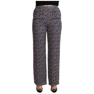 Michael Kors Elegant High Waist Straight Black Trousers