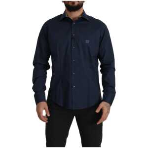 Roberto Cavalli Navy Elegance Cotton Dress Shirt