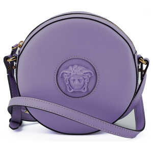 Versace Elegant Purple Round Shoulder Bag