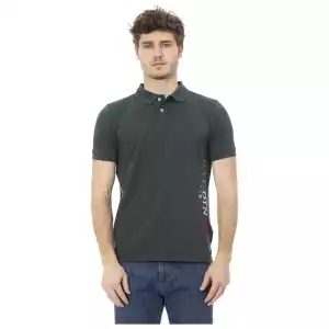 Baldinini Trend Green Cotton Men Polo