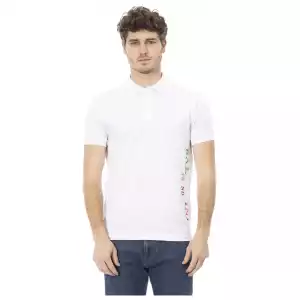 Baldinini Trend White Cotton Men Polo Shirt