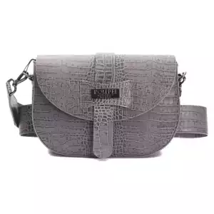 Pompei Donatella Gray Leather Women Crossbody Bag