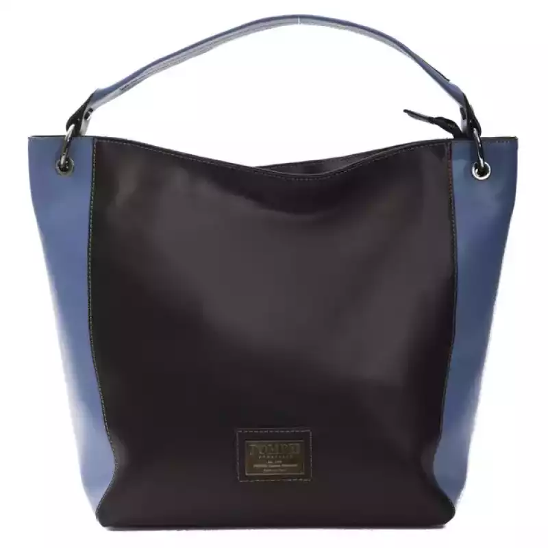 Pompei Donatella Black Leather Women Shoulder Bag, theFeinheit