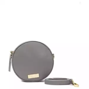Pompei Donatella Gray Leather Women Crossbody Bag