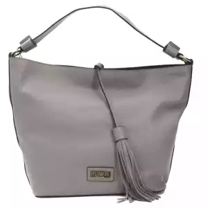 Pompei Donatella Gray Leather Women Shoulder Bag