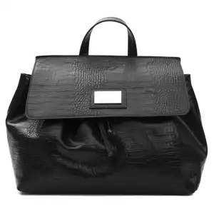 Pompei Donatella Black Leather Women Handbag