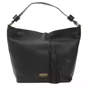 Pompei Donatella Black Leather Women Shoulder Bag