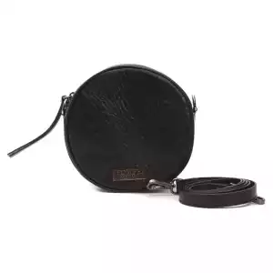 Pompei Donatella Black Leather Women Crossbody Bag