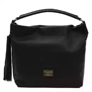 Pompei Donatella Black Leather Women Shoulder Bag