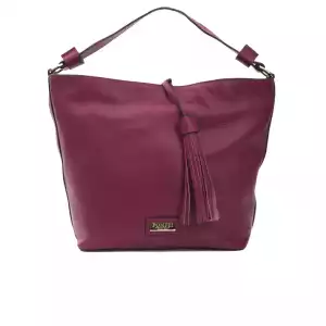 Pompei Donatella Burgundy Leather Women Shoulder Bag
