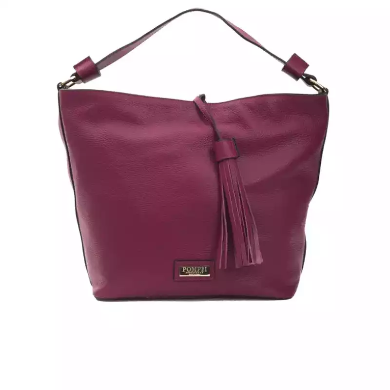 Pompei Donatella Burgundy Leather Women Shoulder Bag, theFeinheit