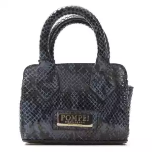 Pompei Donatella Blue Leather Women Mini Tote