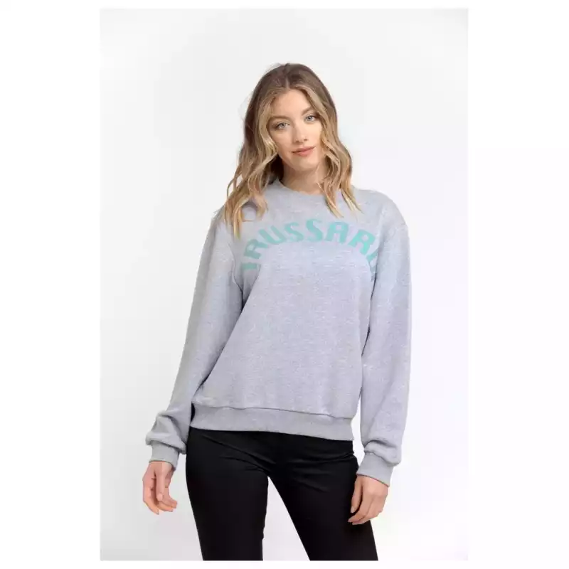 Trussardi Gray Cotton Women Sweater, theFeinheit