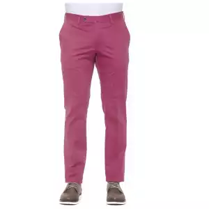 PT Torino Fuchsia Cotton Men Trouser