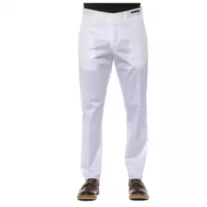 PT Torino White Cotton Men's Trousers