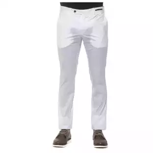 PT Torino White Cotton Men Trouser