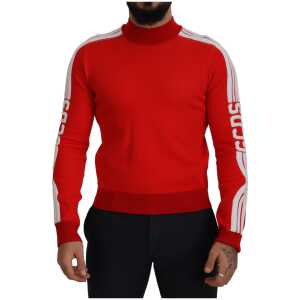 GCDS Elegant Red Pullover Sweater for Men