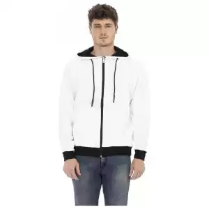 Baldinini Trend White Cotton Men Sweater