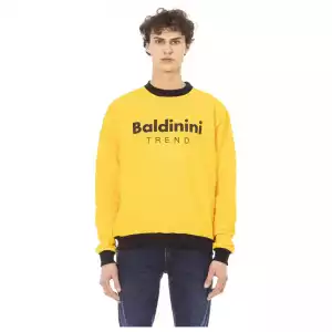 Baldinini Trend Yellow Cotton Men Hoodie