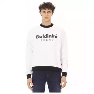 Baldinini Trend White Cotton Men's Sweater