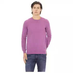 Baldinini Trend Purple Wool Men Sweater