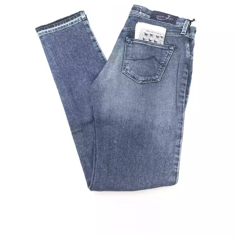 Jacob Cohen Blue Cotton Women Jeans with Pony Skin Label, theFeinheit