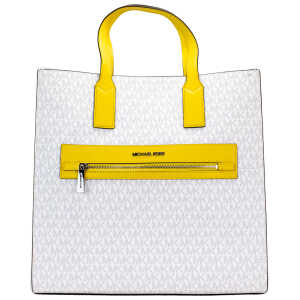 Michael Kors Kenly Large Signature Citrus PVC North South Tote Computer Handbag
