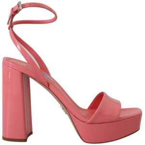 Prada Chic Pink Patent Leather Platform Sandals