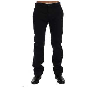 GF Ferre Sleek Blue Cotton Stretch Pants for Men