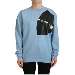 Philippe Model Elegant Light Blue Cotton Pullover Sweater