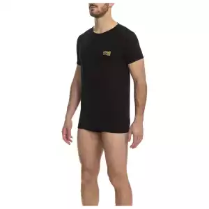 Cavalli Class Black Cotton Men T-Shirt