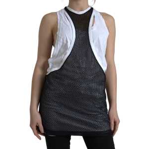 Dsquared² Monochrome Cotton-Linen Blend Tank Top