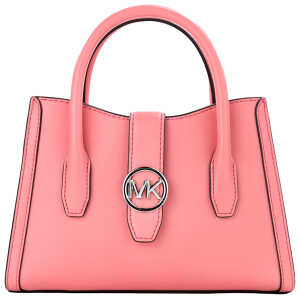 Michael Kors Gabby Small Tea Rose Faux Leather Top Zip Satchel Crossbody Bag