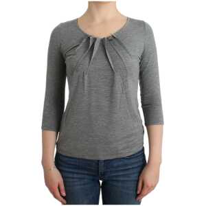 Cavalli Elegant Gray Cashmere-Blend Jumper