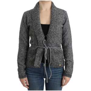 Cavalli Elegant Gray Wool Blend Cardigan