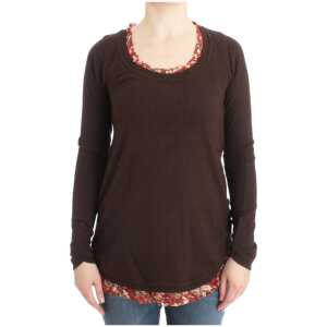 Cavalli Chic Crewneck Silk-Appliqué Sweater