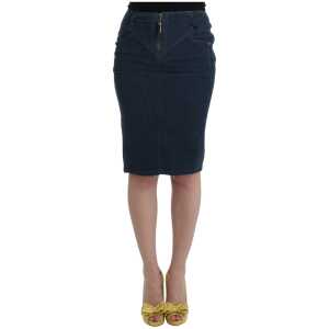 Cavalli Elegant Blue Pencil Skirt