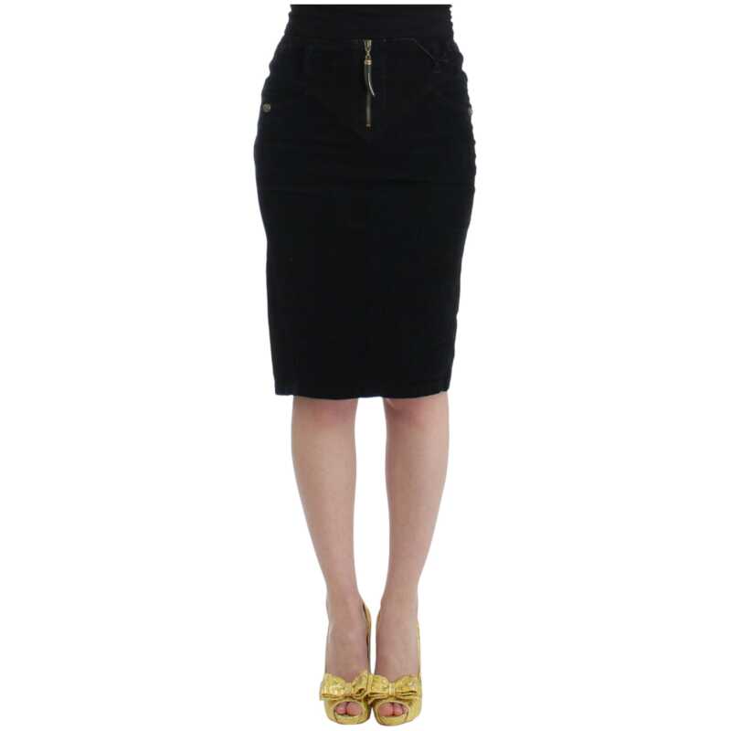 Cavalli Elegant Black Pencil Skirt for Sophisticated Style, theFeinheit