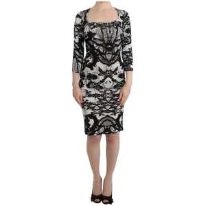 Cavalli Elegant Printed Jersey Sheath Dress
