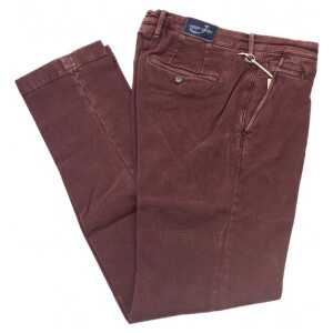 Jacob Cohen Burgundy Cotton Men Chino