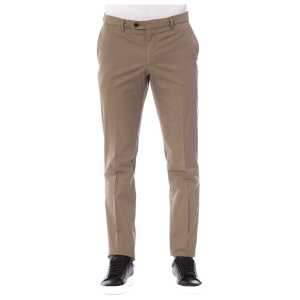 Trussardi Brown Cotton Men Trousers