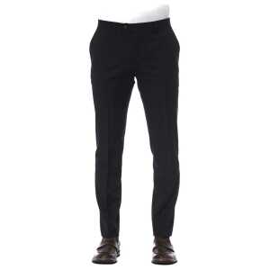 Trussardi Black Virgin Wool Men Trouser